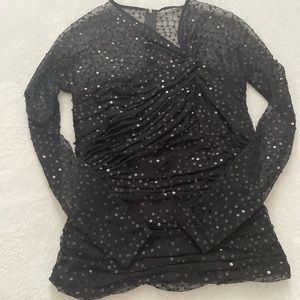 NWOT Tadashi Shoji Sequin Long Sleeve Boluse.